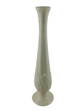 10 5/8" Lenox Florentine Collection Bud Vase Leaf Embossed USA bone china